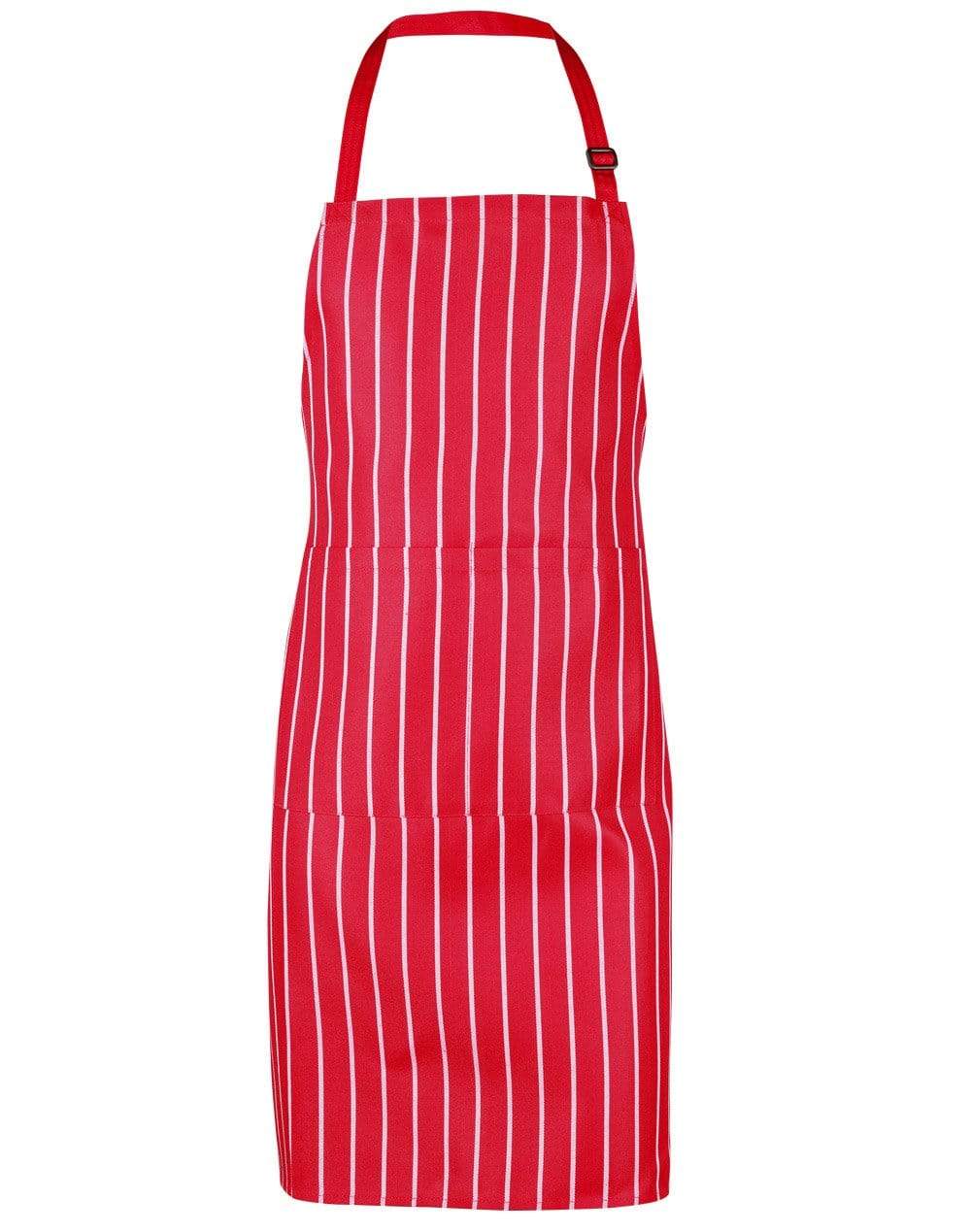 Australian Industrial Wear Hospitality & Chefwear Red/White / W 70cm x H 85cm long WAIST APRON AP04